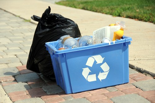 Queenspark property cleanup with collected rubbish and debris